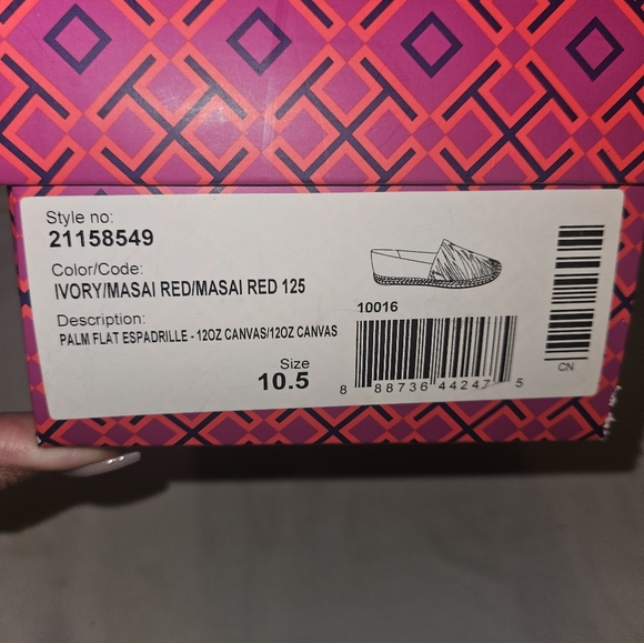 Tory Burch Espadrilles, 10.5, Red & Ivory - Picture 6 of 8